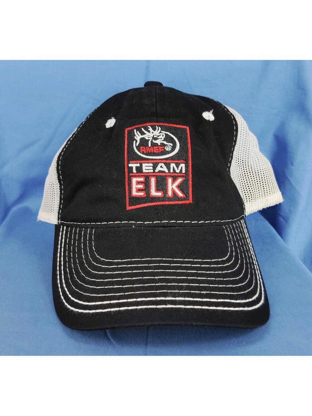 RMEF Team Elk Hat Rocky Mountain Elk Foundation Mesh Trucker Cap Strapback